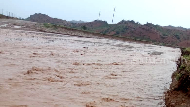 Mudflow isolates entire village in Aksy district