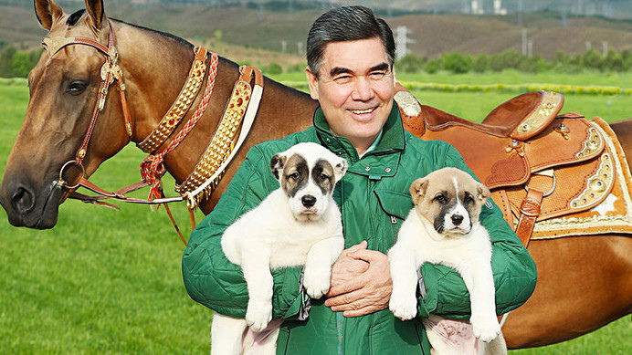 Gurbanguly Berdimuhamedow, Alabai dog, Turkmenistan